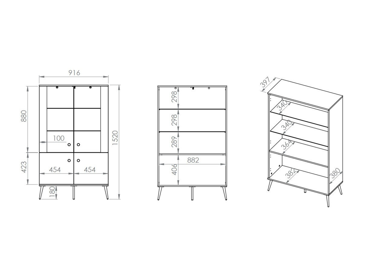 Reol Flonovu 101 (Mørkegrøn + Gylden)