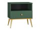 Sengebord Flonovu 105 (Mørkegrøn + Gylden)