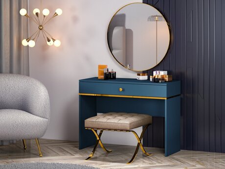 Sminkebord Flonovu 108 (Mørkeblå + Gylden)