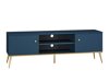TV-meubel Flonovu 104 (Donkerblauw + Gouden)