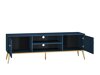 TV-meubel Flonovu 104 (Donkerblauw + Gouden)