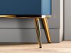TV-meubel Flonovu 104 (Donkerblauw + Gouden)