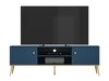 TV-meubel Flonovu 104 (Donkerblauw + Gouden)
