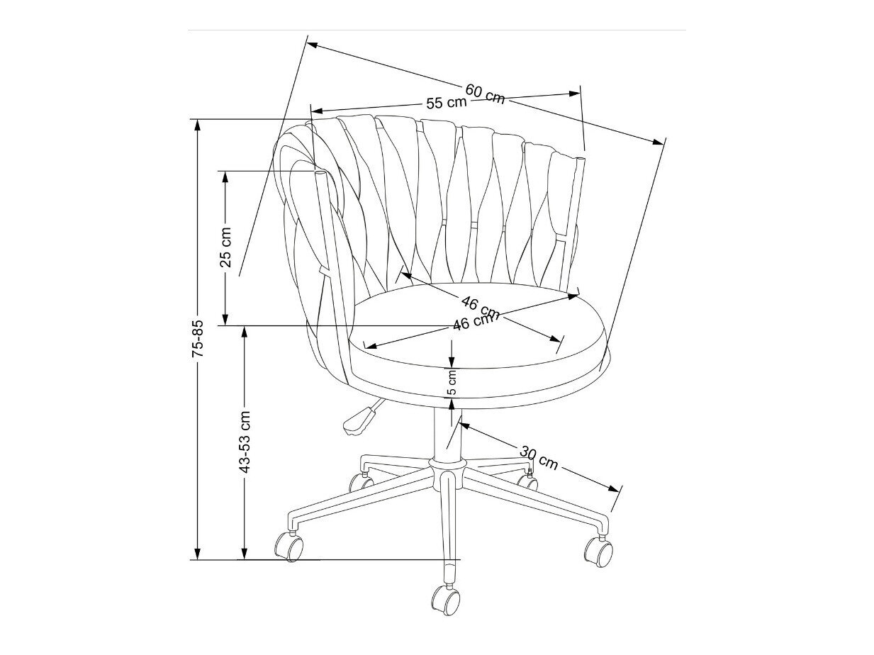 Chaise de bureau Houston 1406 (Crème)