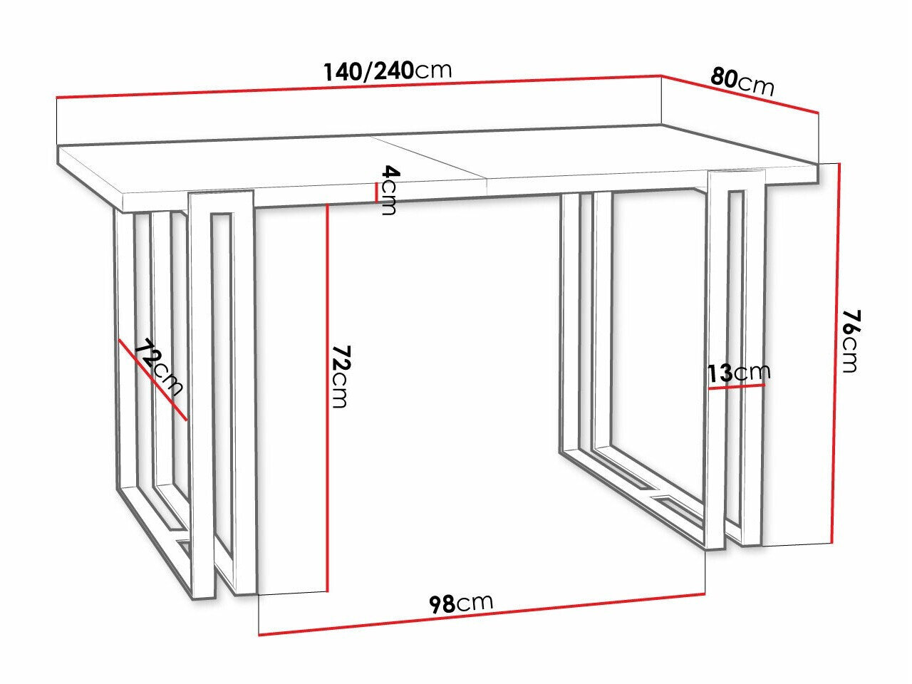 Bord Comfivo Sors (Brun + Sort)