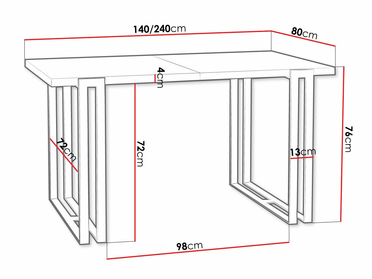 Bord Comfivo Sors (Sort)