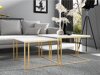 Salontafel set Comfivo 178 (Wit + Gouden)