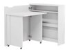 Hjørneskrivebord Concept Pro Lenart II (Hvid + Glansfuld hvid)