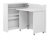 Hjørneskrivebord Concept Pro Lenart II (Hvid + Glansfuld hvid)