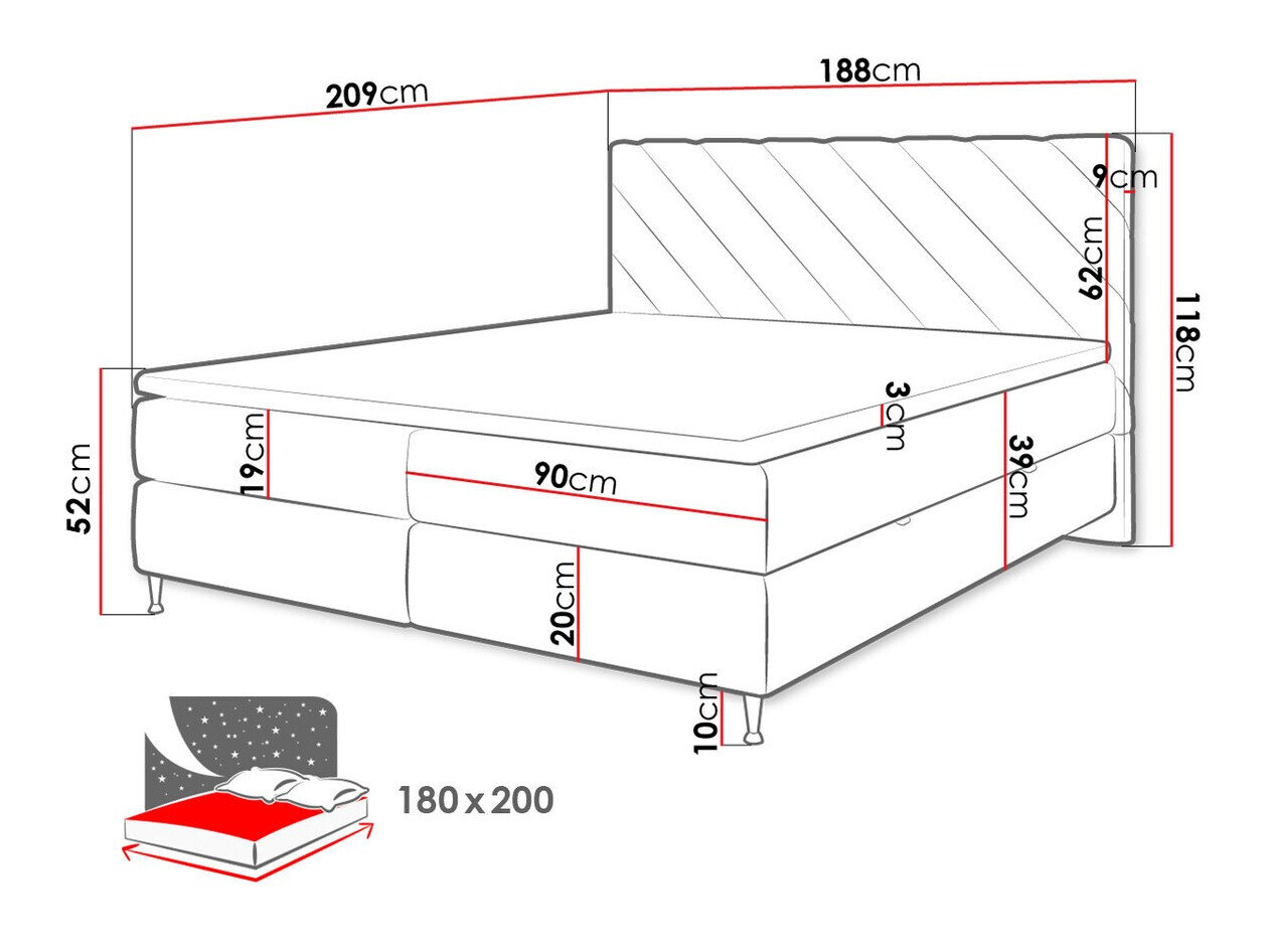 Boxspring ComfiDream Onaona (Fresh 32)