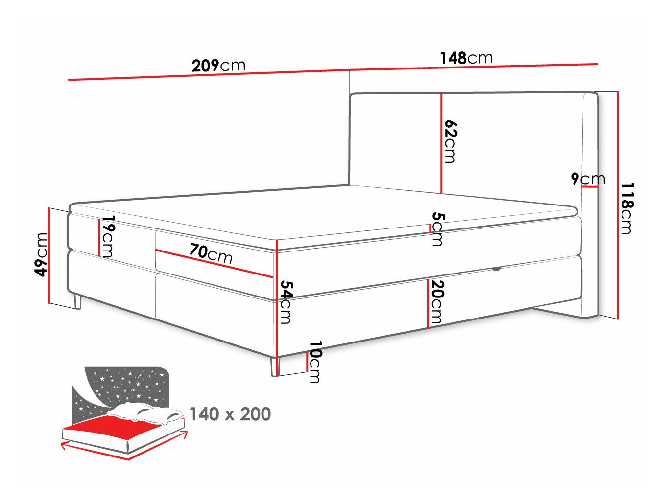 Kontinentalseng ComfiDream Miraara (Poso 05 + Kronos 05)
