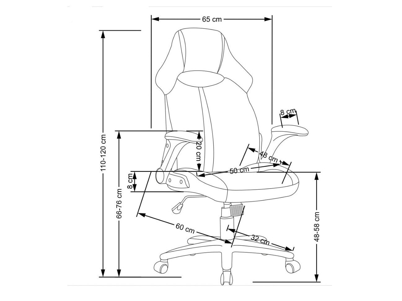 Kontorstol Houston 1373 (Lyserød + Sort)