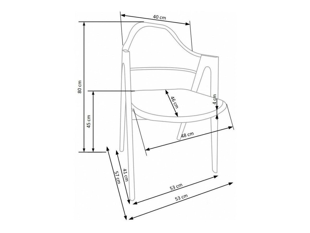 Stol Houston 561 (Grå + egetræ)