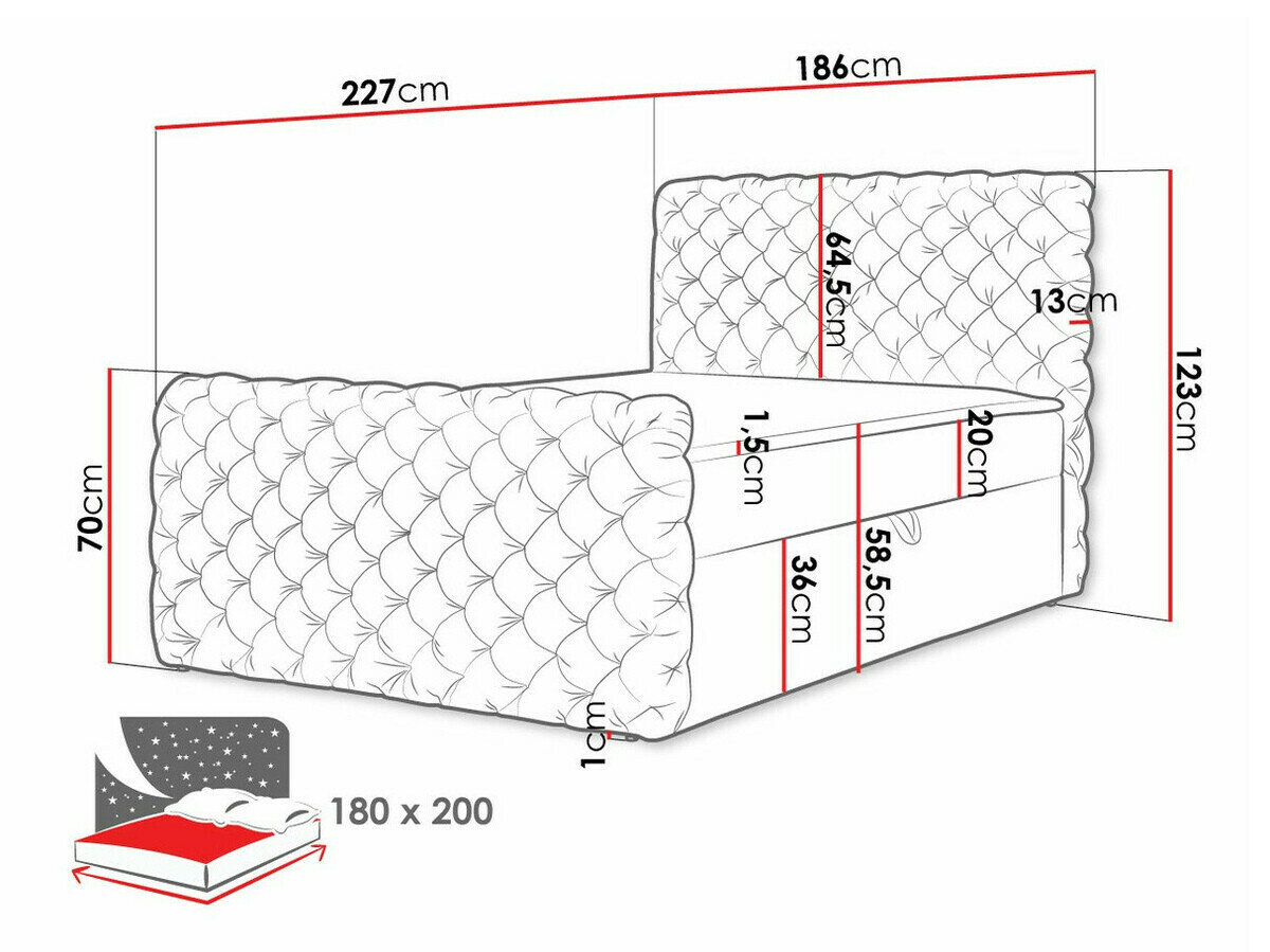 Boxspring Lac I (Velluto 17)