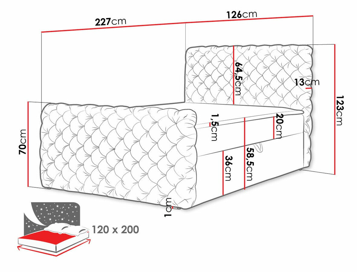 Boxspring Lac I (Velluto 20)