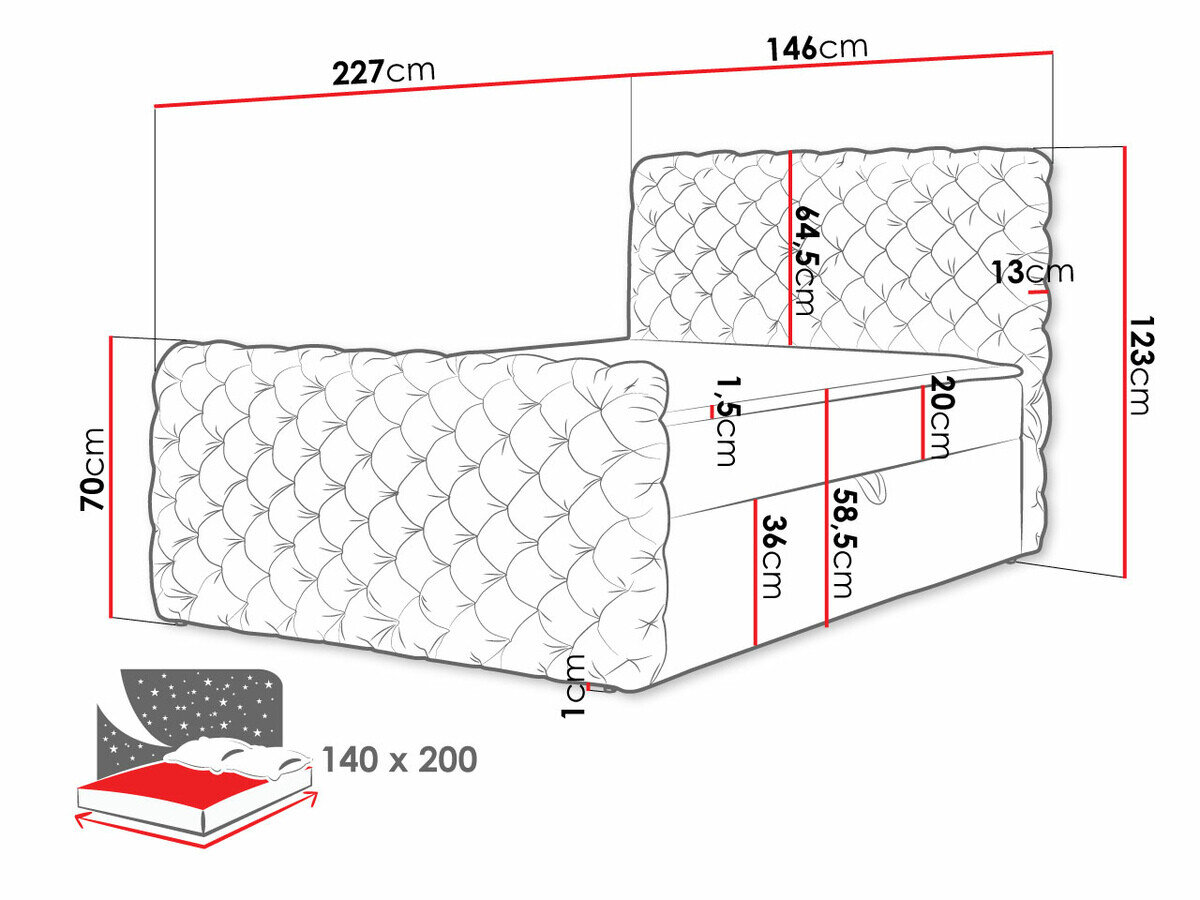 Boxspring Lac I (Velluto 20)