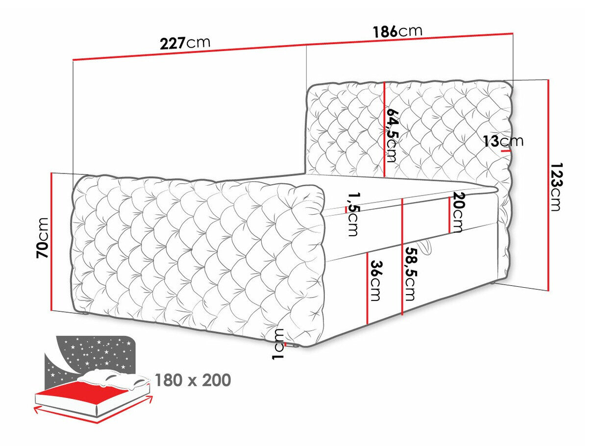 Boxspring Lac I (Velluto 20)