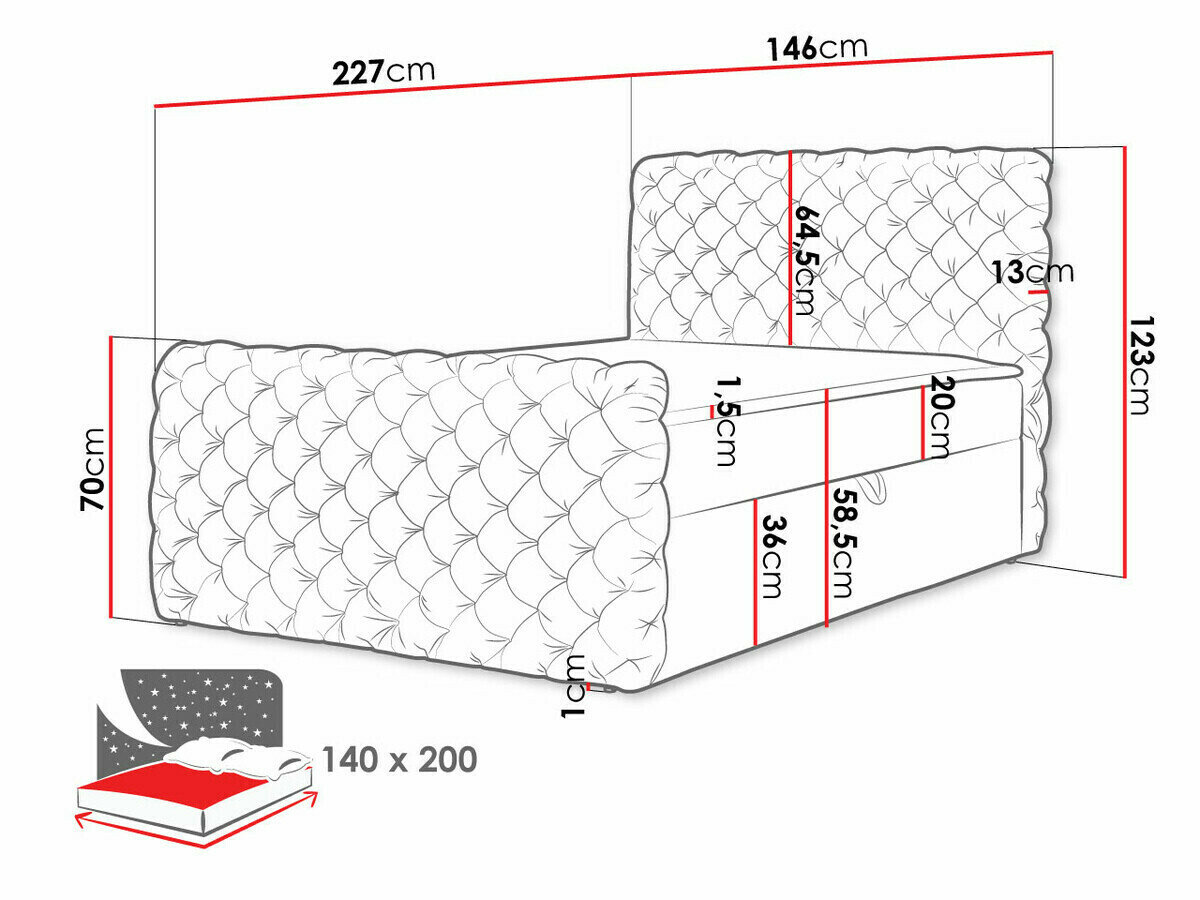 Boxspring Lac I (Velluto 8)