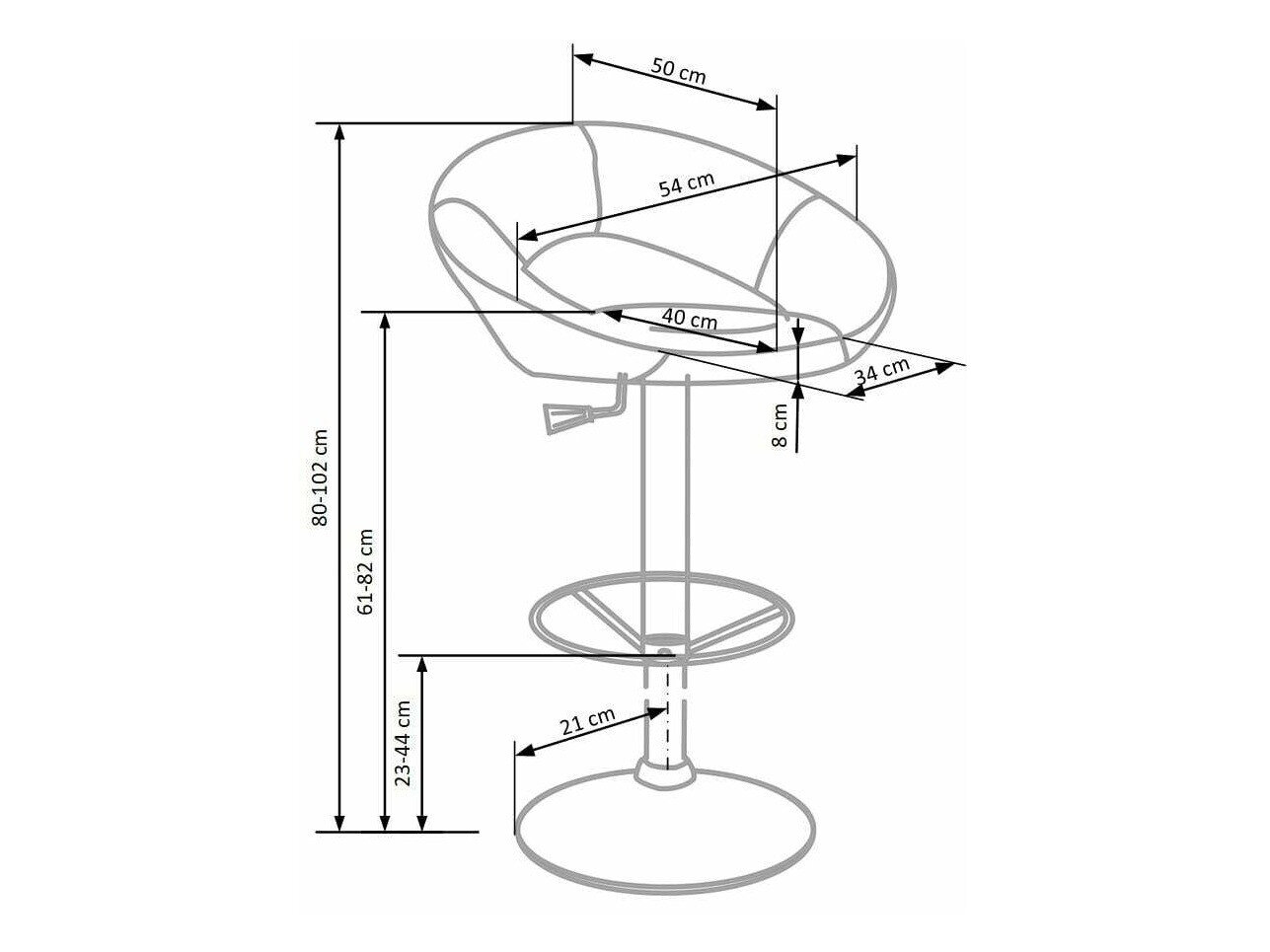 Counterstoel Houston 452 (Zwart)