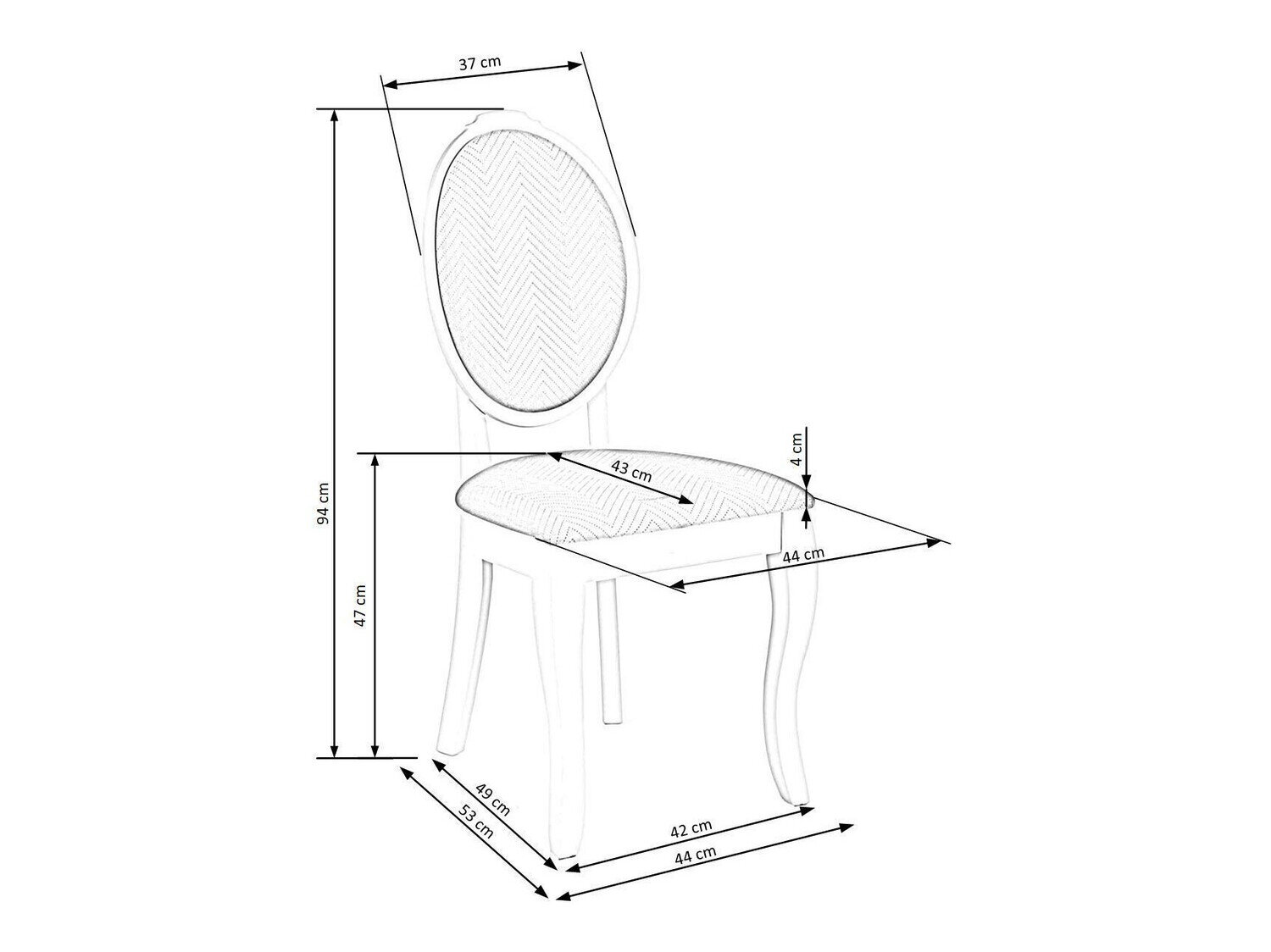 Stol Houston 986 (Hvid + Grå)