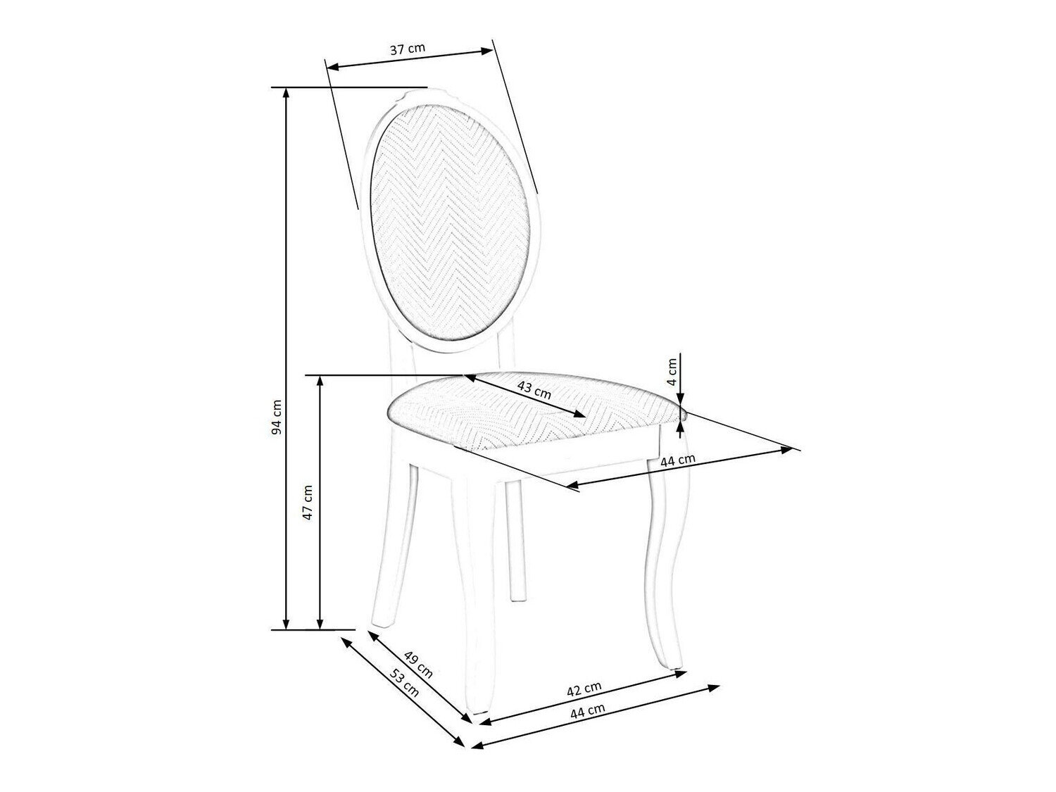 Stol Houston 986 (Sort + Beige)