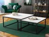 Salontafel set Oswego 101 (Wit marmer + Zwart)
