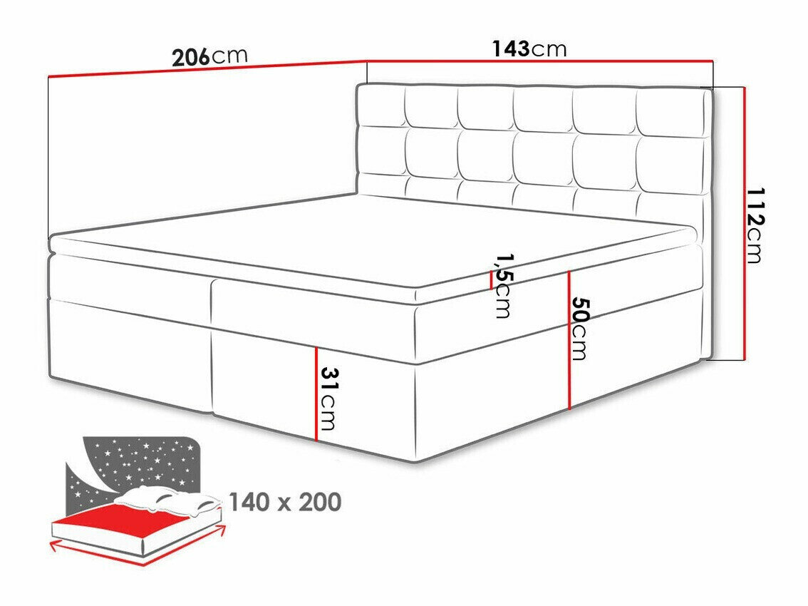 Boxspring Comfivo Osculum I (Polo 894)