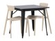Eetkamerset Dallas 3896 (Zwart + Beige)