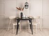 Eetkamerset Dallas 3896 (Zwart + Beige)