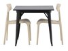 Eetkamerset Dallas 3896 (Zwart + Beige)
