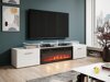 TV-bord Numerus (Hvid + Glansfuld hvid)
