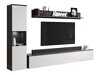 Woonkamerset Sarasota 130 (Donkergrijs + Glanzend wit)