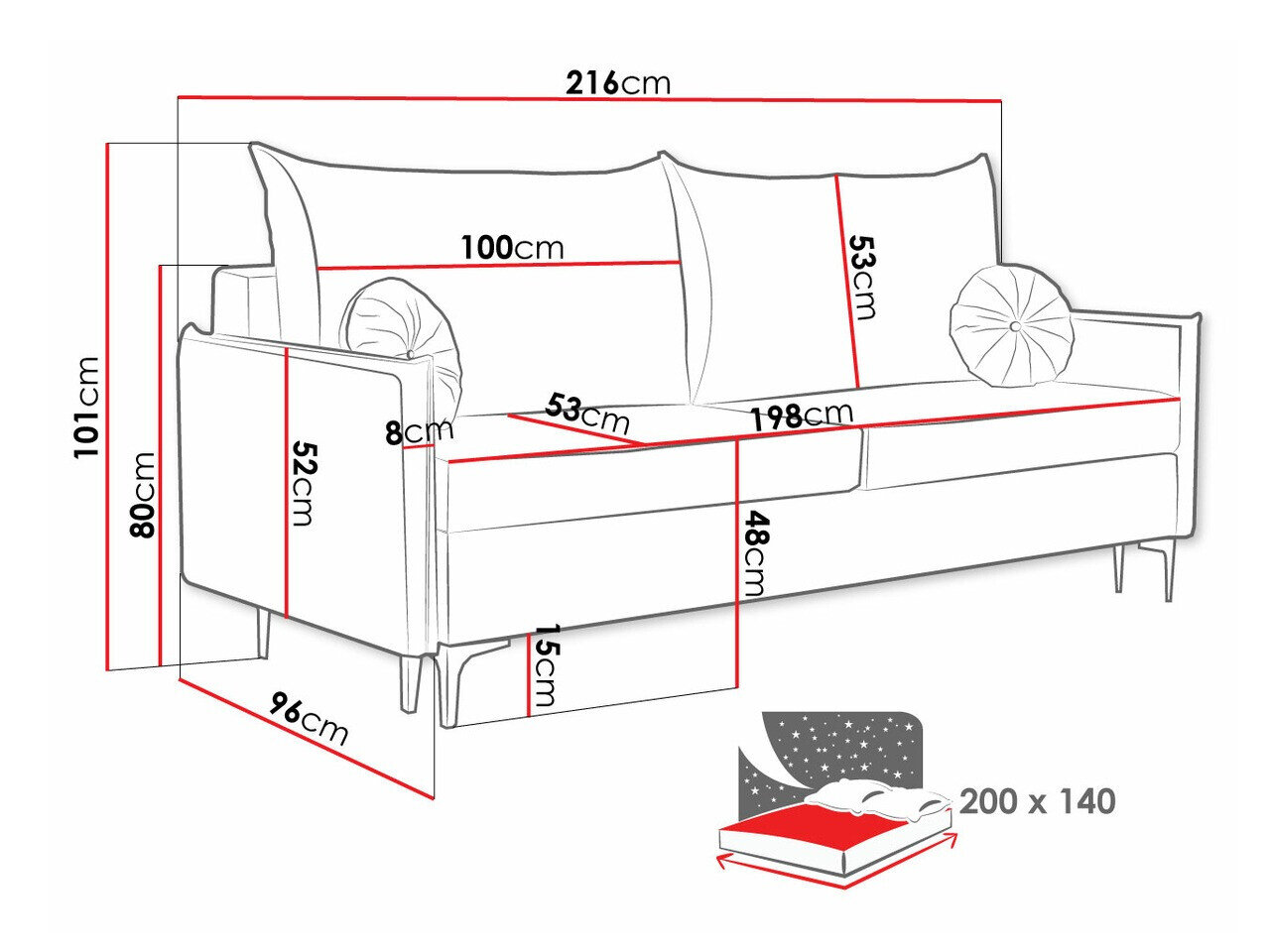 Canapea extensibilă Clovis 103 (Manila 02)