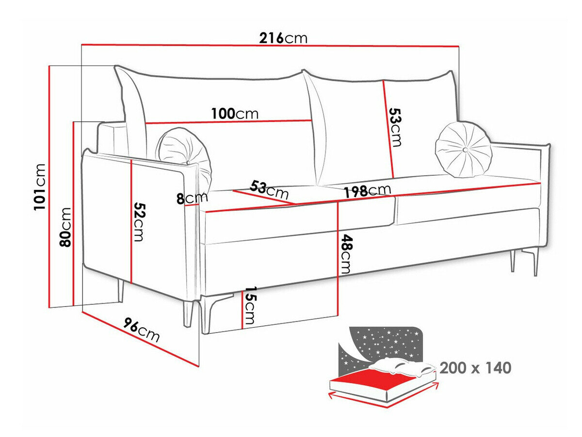 Sovesofa Clovis 103 (Manila 19)