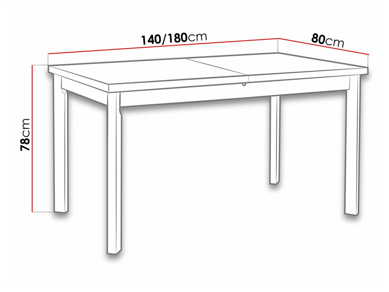 Tafel Victorville 132 (Sonoma eik)