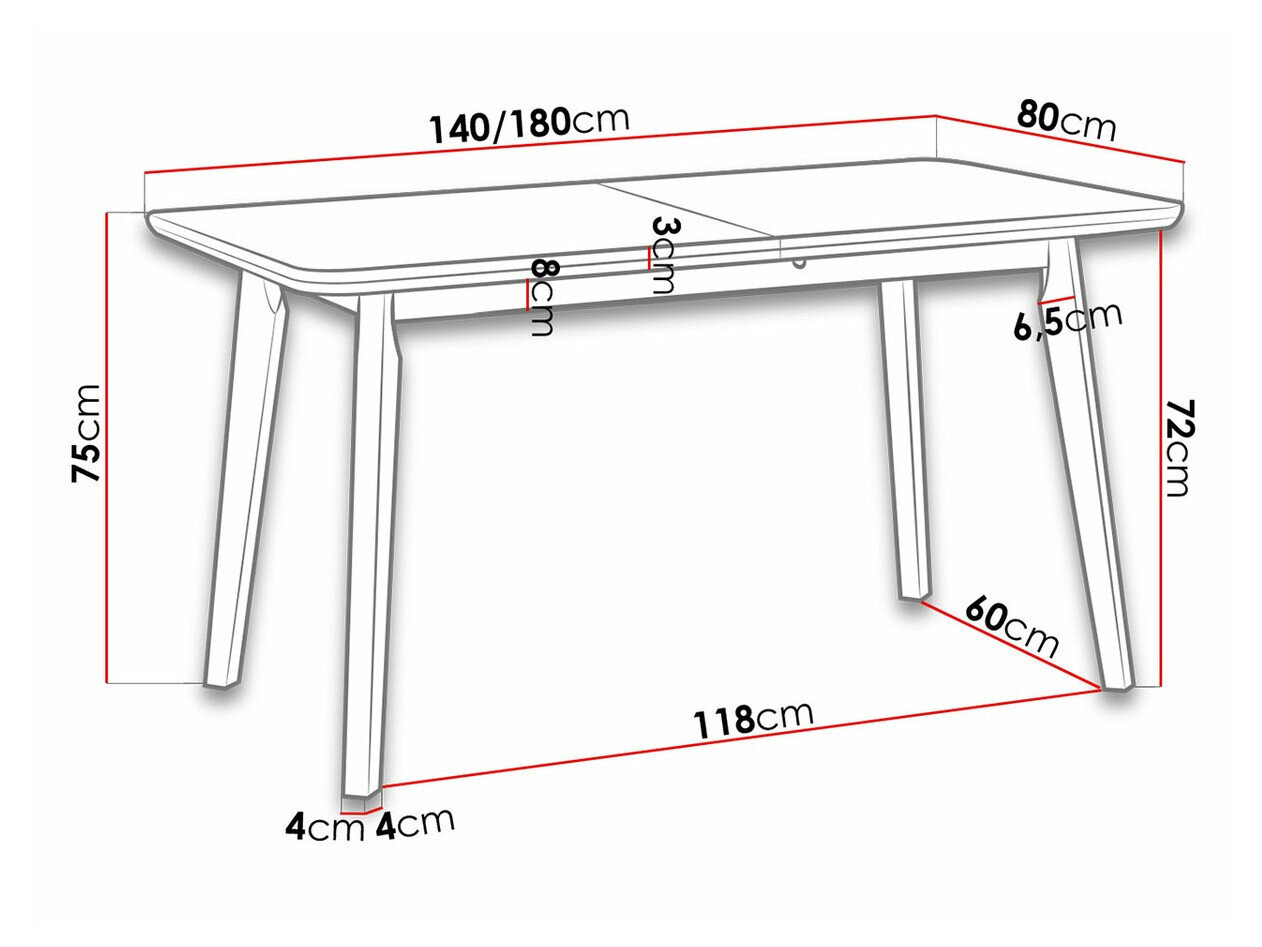 Tafel Victorville 175 (Wit)