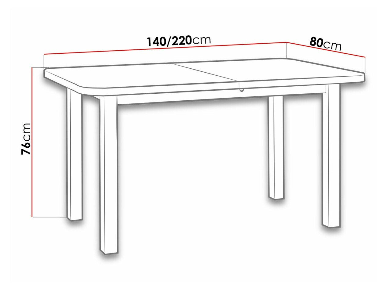 Tafel Victorville 123 (Wit)