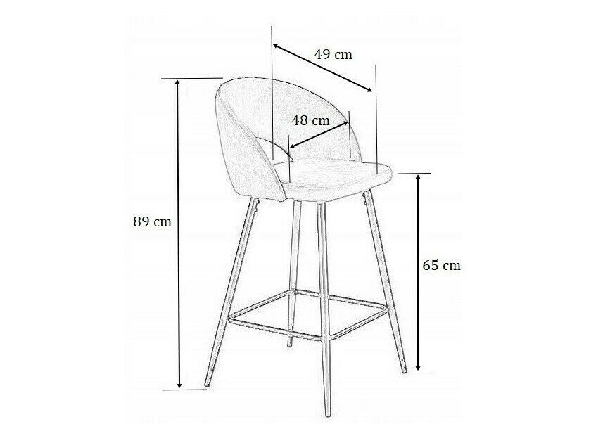 Counterstoel Houston 881 (Beige + Zwart)