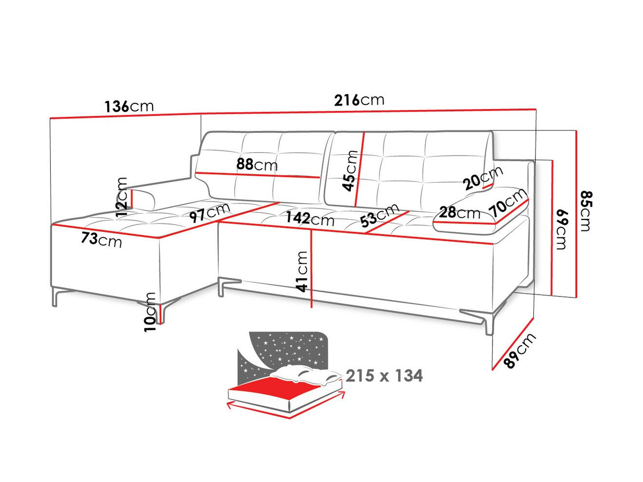 Hjørnesofa Independence 101 (Ikar 05)