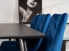 Eetkamerset Dallas 1256 (Blauw + Gouden)