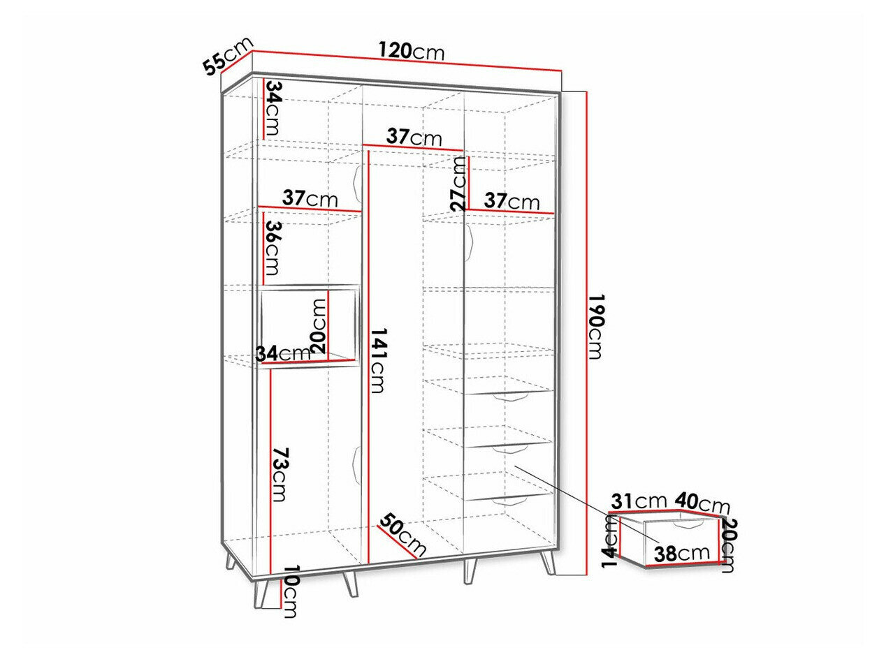 Garderobeskab Domvera 100