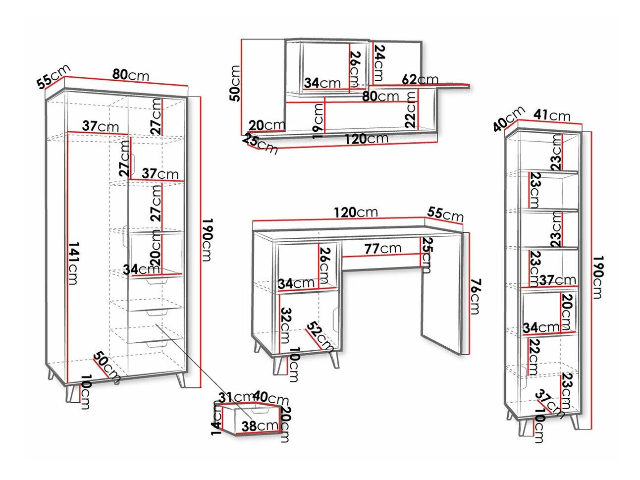 Børneværelsessæt Domvera 119