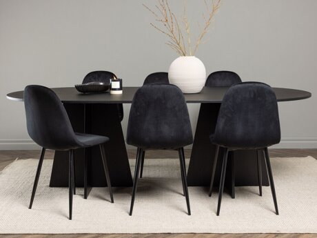 Valgomojo komplektas Dallas 4032 (Juoda)