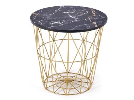 Salontafel Houston 1454 (Gouden + Zwart marmer)
