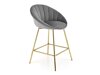 Chaise de bar Houston 1461 (Gris + Doré)