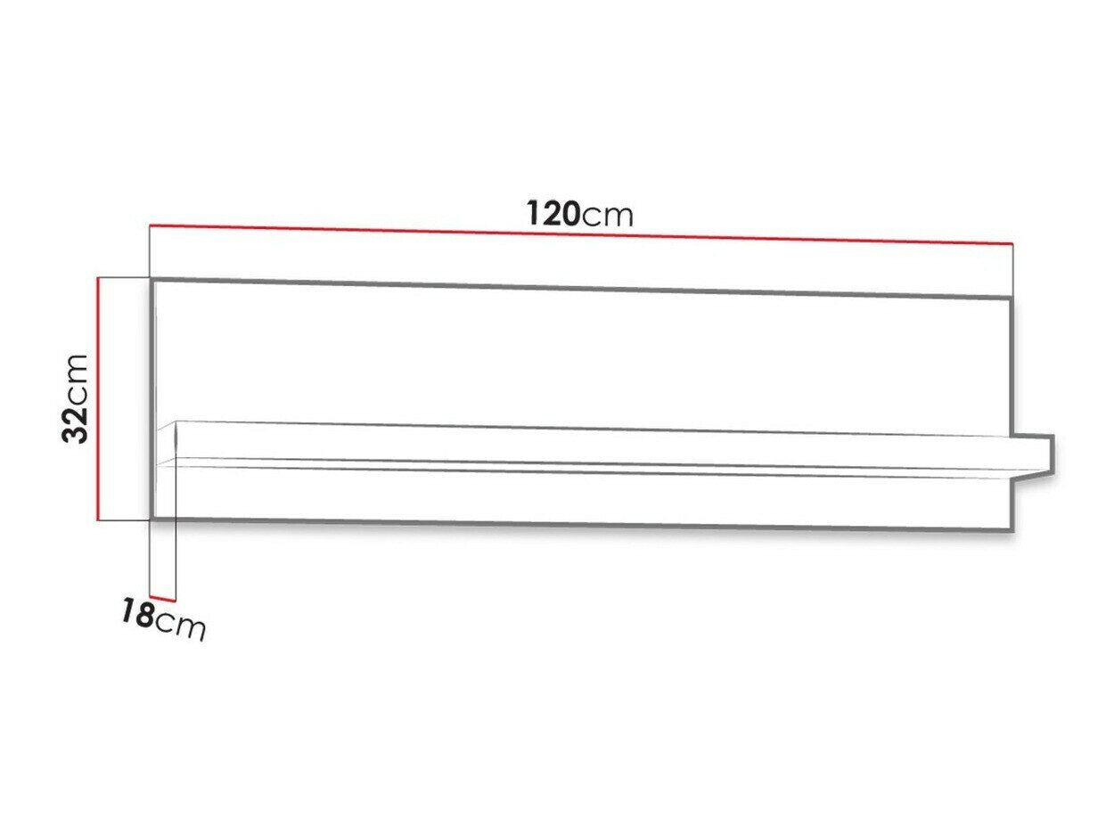 Wandplank Serfeno 108 (Ambachtelijk wit)