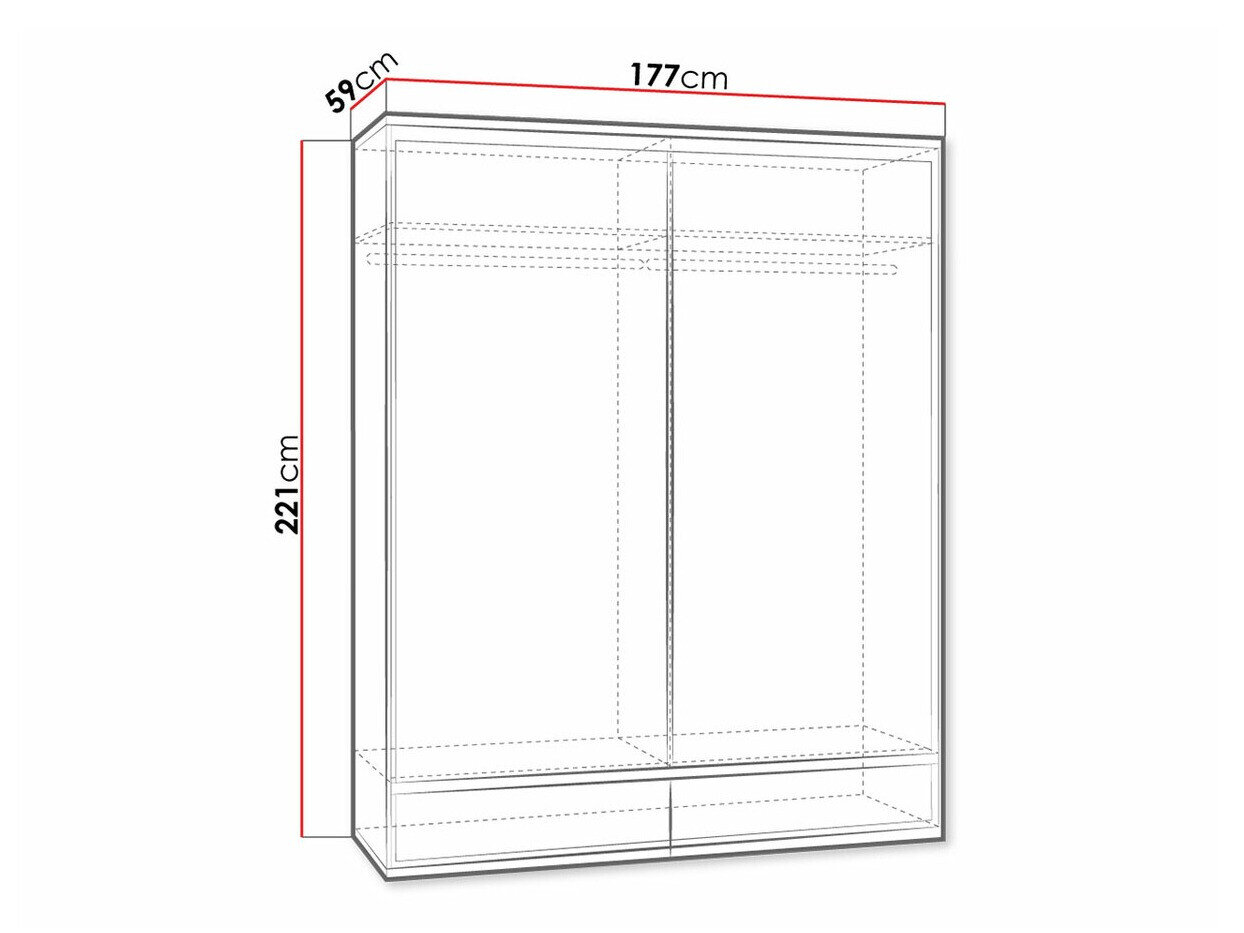 Armoire Etrmoni 109 (Clair bois + Chêne)