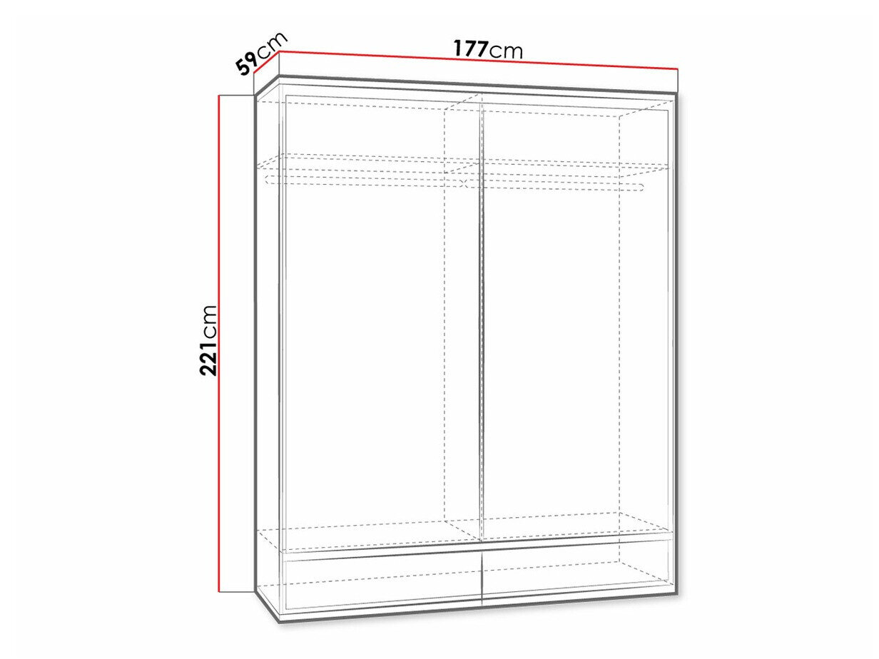 Garderobeskab Etrmoni 109 (Lyst træ)