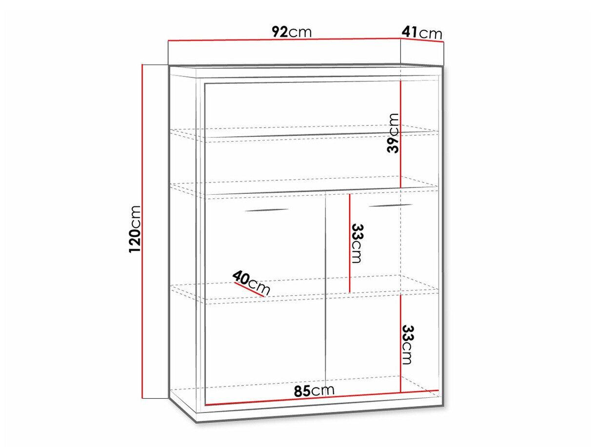 Kommode Etrmoni 103 (Lyst træ + Egetræ)