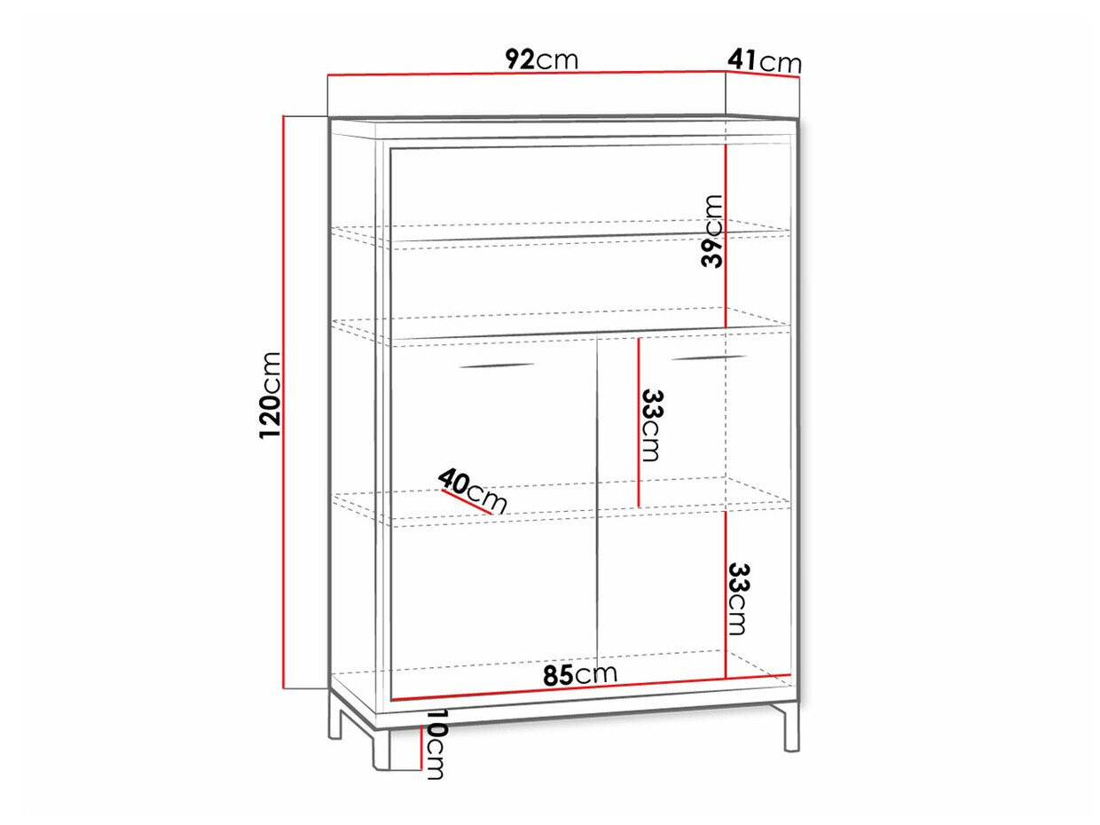 Kommode Etrmoni 103 (Lyst træ + Egetræ)